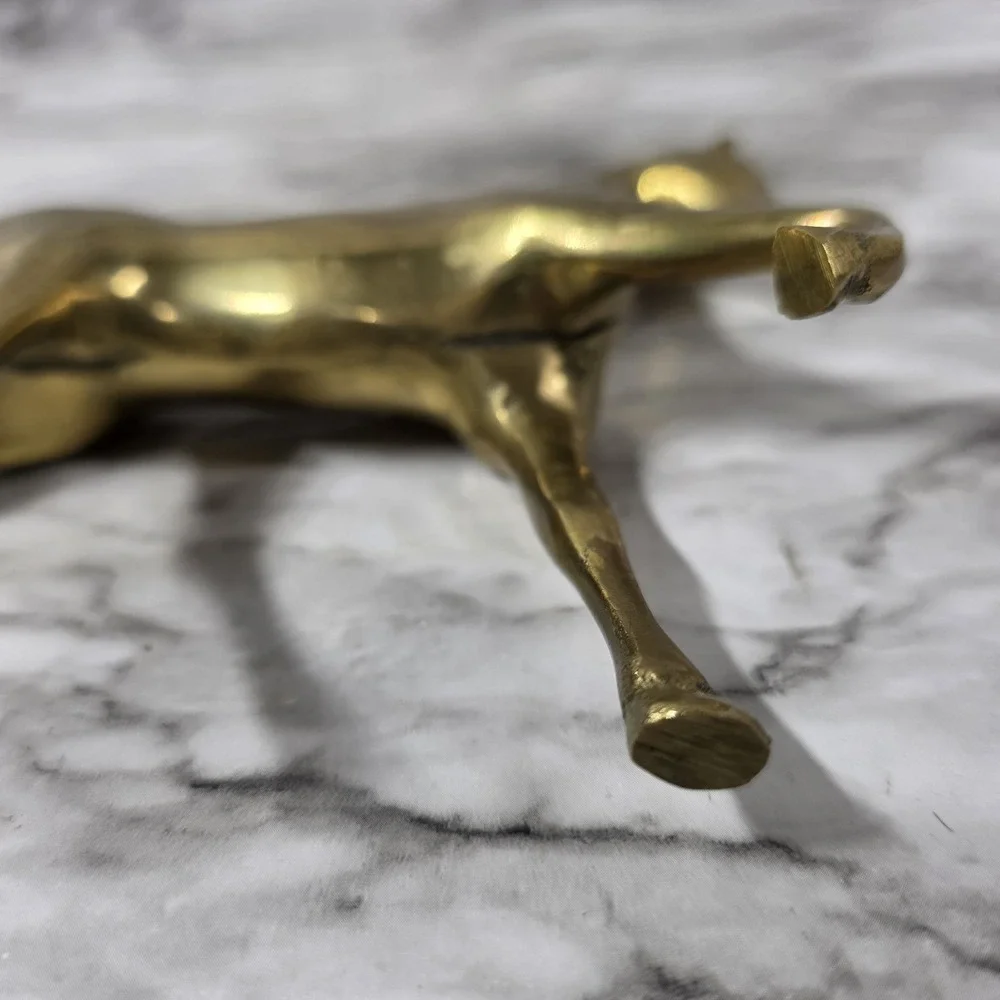 Vintage BRASS PRANCING HORSE Figurine 5.5
